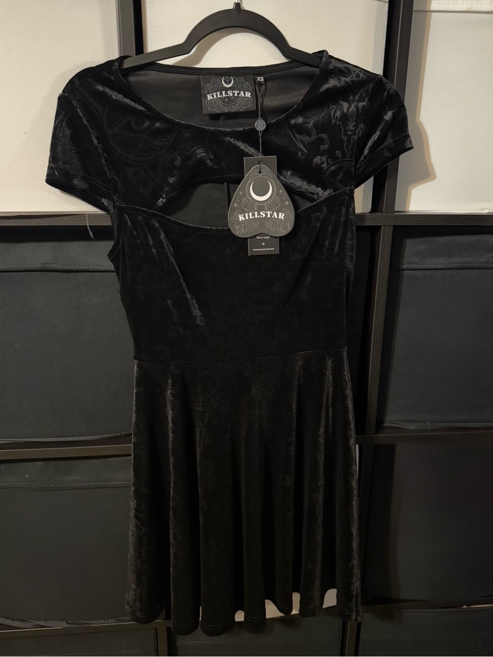 Killstar - Blasphemia dress new with tags - size XS- black keyhole skater dress